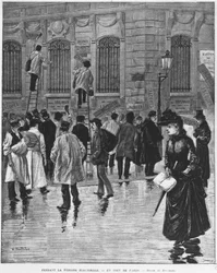 During the election period, in Paris; poster stickers during the election of 27 January 1889, culminating in the bakery campaign - Musee Carnavalet.