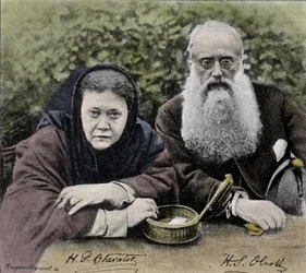 Elena Petrovna Blavatsky (1831-1891), Russian theosophist, co-founder of the Theosophical Society in 1875 with Henry Steel Olcott.