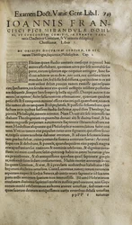 Examination of the Vanity of the Doctrine of the Gentiles and the Truth of the Christian Discipline by Pico della Mirandola
