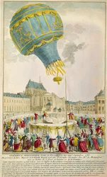 Experience of the brothers Montgolfier on 19/09/1783 at Versailles