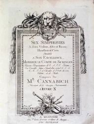 First Page of Sheet Music of the Symphony No. 3 by Christian Cannabich