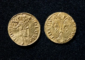 Gold guilder. 1250-1300, Museo Nazionale del Bargello, Florence