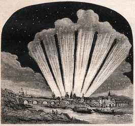 Great Comet of 1744 (C/1743 X1) - engraving around 1867