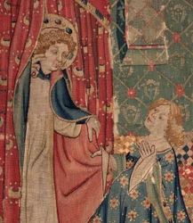 History of Saint Piat and Saint Eleutherius, Scene 11: The Temptations of Saint Eleutherius (detail)