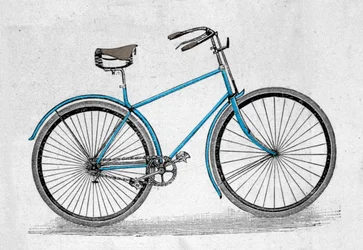Hollow rubber bicycle model. The invention of rubber tires by Englishman John Boyd Dunlop dates back to 1888