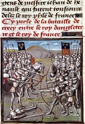 Hundred Years War: The Battle of Crecy on 26/08/1346 Between the French and the English