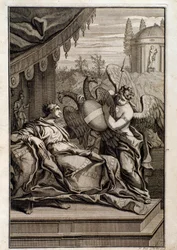 Illustration for title page of sonatas for violin, cello and harpsichord by Tartini