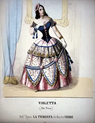 Illustration of the character of Violetta Valéry in Giuseppe Verdi