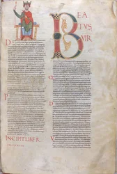 Incipit David, Beatus; Initial of the Psalms, 11th Century