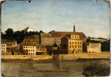 The Refinery and Delessert Garden, at Passy, seen from the Left Bank, circa 1820