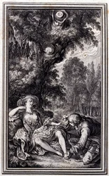 The Villager Who Lost His Calf - in “Tales et nouvelles en vers” by Jean La Fontaine. 1762.