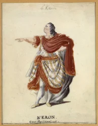 Lekain (Henri Louis Cain (Henri-Louis Le Kain) (1729-1778) as Nero in Racine