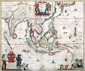 Map of Asia from the Blaeu Atlas