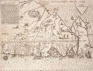Map of Chile Compiled by Jesuits