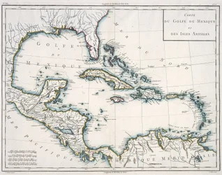 Map of the Gulf of Mexico and the Caribbean