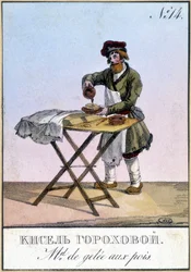 Marker of pea jam in Russia in the 19th century