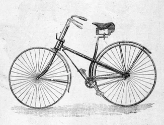 Model of bicycle with straight body