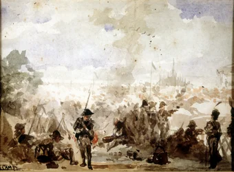 Napoleon and the campaign of Italy: French encampments at the gates of Milan