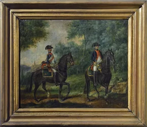 Officer and soldier of the Mestre de Camps regiment in 1790