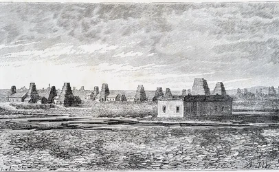 Oil wells, Baku, Caucasus (Nobel)