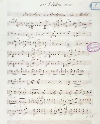 Opening page of the opera Stratonice by Mehul (1792)