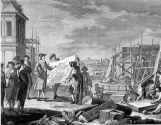 Peter the Great Oversees the Foundation Work of St. Petersburg