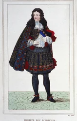 Philip II, Duke of Orléans, Chartres, Valois, Nemours and Montpensier (1674-1723). Regent of France from 1715 to 1723. Engraving from 1830.