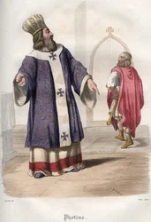 Photios I Expelling Byzantine Emperor Basil I from the Church
