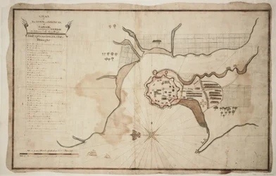 Plan of town and fortress of Gariah