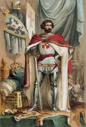 Portrait of Baudouin I, Latin Emperor of the Orient, became Emperor of Constantinople by participating in the Fourth Crusade. Also known as Baudouin IX of Flanders