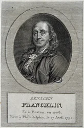Portrait of Benjamin Franklin, American politician and physicist (1706-1790)