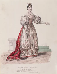 Portrait of Caroline Ungher (Unger) performing in I Normanni a Parigi