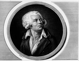 Portrait of Georges Jacques Danton, Conventional Lawyer. Engraving in Complete Collection of Historical Paintings of the French Revolution, in Three Volumes