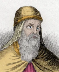 Portrait of Gregory of Nazianzus (329-390), theologian and doctor of the Church (engraving)