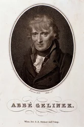 Portrait of Josef Gelinek (Joseph) (1758-1825) Austrian pianist, composer and theologian Engraving. 19th century.