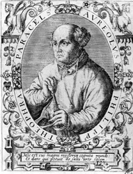 Portrait of Philipp Aureolus Theophrast Bombast von Hohenheim Paracelsus.