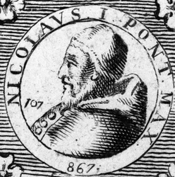Portrait of Pope St. Nicholas I the Great (858-867)