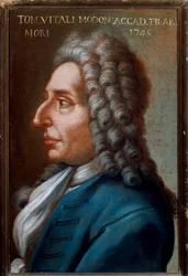 Portrait of Tommaso Antonio Vitali Modoni (1663-1745) Italian composer and violinist
