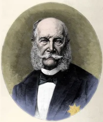 Portrait of William I, King of Prussia and Emperor of Germany. Engraving from the end of the 19th century