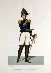 Portrait of a member of the noble guard of the Vatican State.
