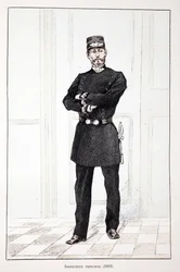 Principal Inspector (1894). Eau forte en couleurs, for illustration 