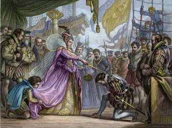 Queen Elizabeth I Knighting Francis Drake