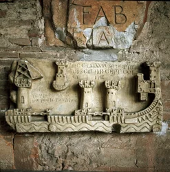 Relief representing the Pisa harbour (13th century)