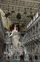 Representation of the interior of the Parthenon