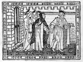 Saint Peter Led by the Hand Savonarola (Jerome Savonarola) (1452 - 1498) - in 