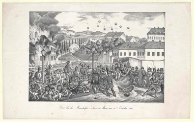 Scene at the Mariahilf Line to Vienna