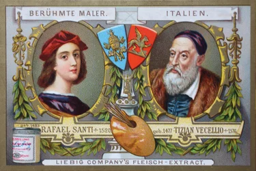 Series of Paintings by Famous Painters, Rafael Santi and Tiziano Vecellio, Italy