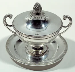 Silver Cup with Top of a Pine Cone