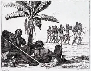 Slaves trading on a trip - in 