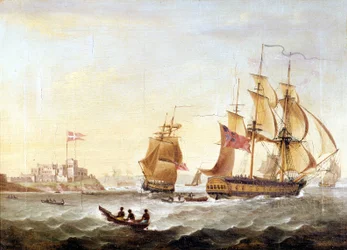 The Danish base of Cristianborg built in 1659 along the coast of Guinea, the centre of the slave trade.